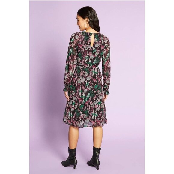 Modcloth Midi Dress Size Medium M Tie Waist Opening Night at the Ballet Dress - Picture 2 of 13